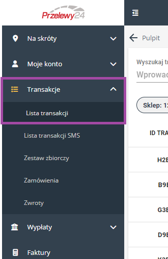 Panel Przelewy24 jak sprawdzic status transakcji